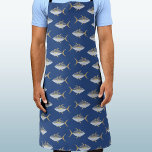 Delantal Atún Fish<br><div class="desc">Patrón divertido de los peces del atún con una sonrisa descarada, perfecto para los que gustan de los peces, la comida y la pesca. Arte original de Nic Squirrell. Perfecto para papá, abuelo, amigo de la pesca o miembro de la familia.</div>
