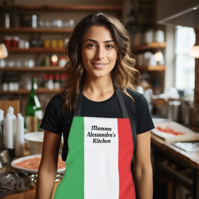 Delantal Audaz bandera italiana de Italia Apron personaliza (Customized Flag of Italy Apron)