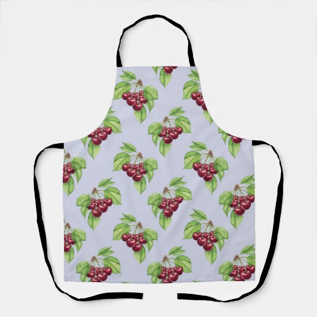 Delantal Audaz cereza en las ramas por Natasha Us (Anverso)