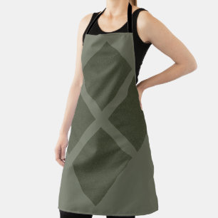Delantal Audaz Cuadrícula de Diamantes Moss Apron