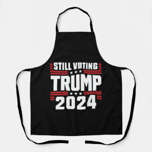 Delantal Aún votando por Trump 2024 Bandera Patriótica Amer