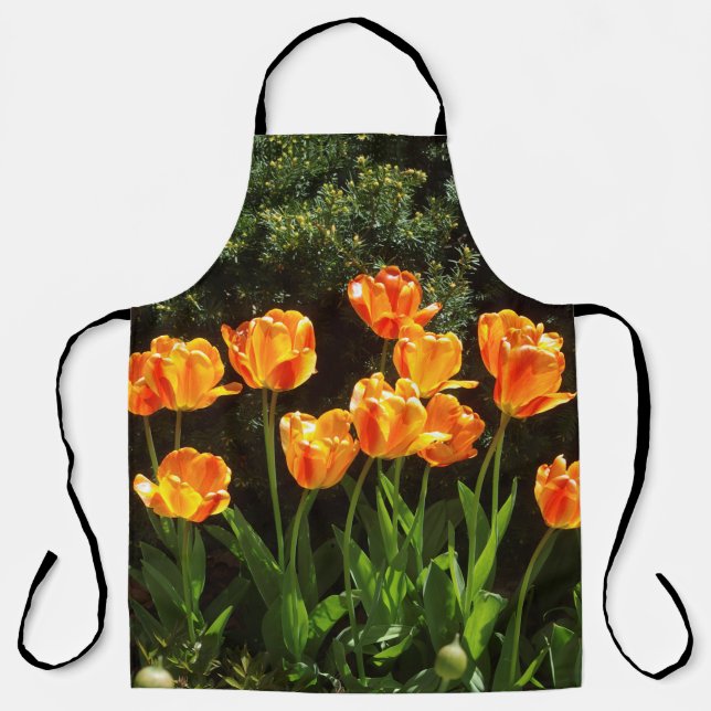 Delantal Auricular de Tulips amarillo y Naranja (Anverso)