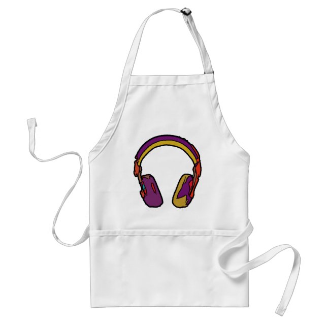 Delantal auriculares dj color (Frente)