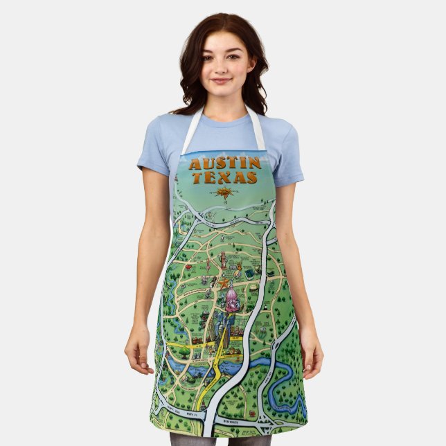Delantal Austin Texas (Gastado)