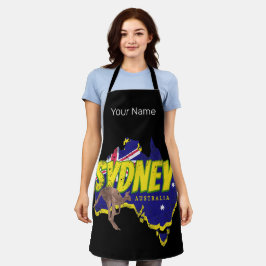 Delantal Australia Australia Retro Kangaroo Y Vintage De Ba