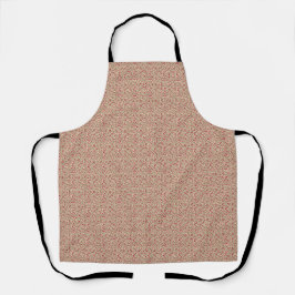 Delantal Auténtico estampado floral de burgundy atenuado de