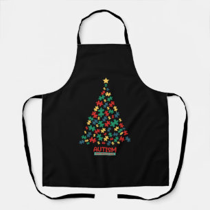 Delantal Autismo Árbol Navidad Autismo Conciencia