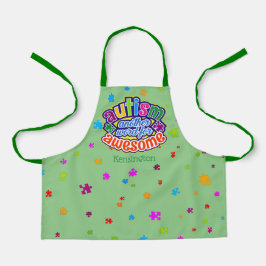 Delantal AUTISMO otra palabra para AWESOME con SU NOMBRE