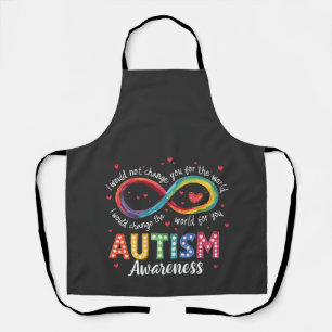 Delantal Autismo Símbolo infinito Autismo Mes de Conciencia