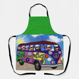 Delantal Autobús de la Paz del Mono de Calcetín 