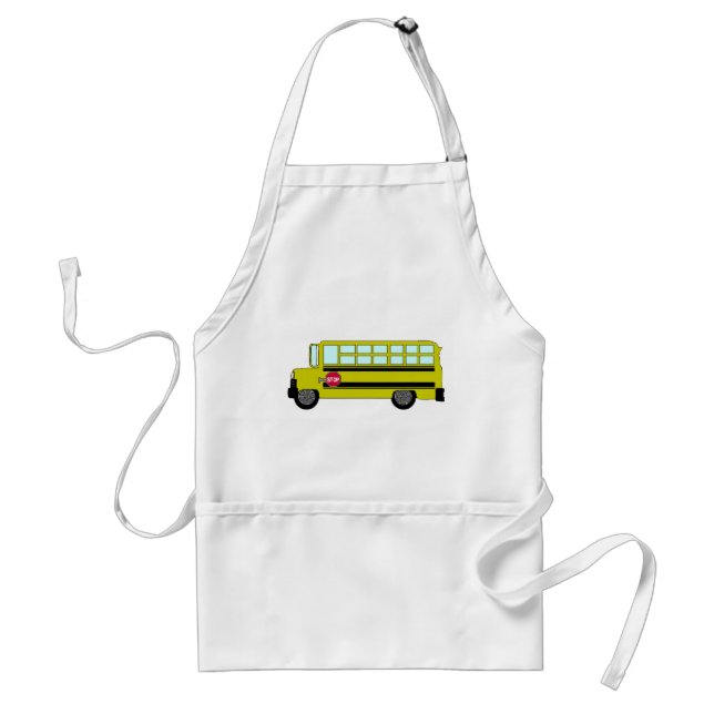 Delantal Autobús Escolar Amarillo con Señal de Parada (Frente)