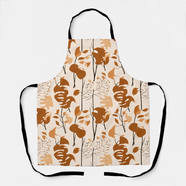 Delantal Autumn Botanical Leaves Minimalist  (Anverso)