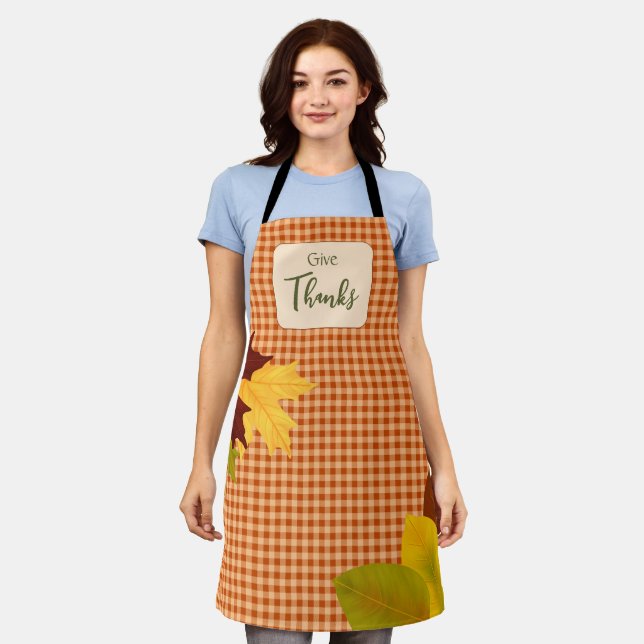 Delantal Autumn Gingham Thanksending Apron (Gastado)