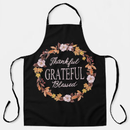 Delantal Autumn Wreath Agradecidos Bienaventurados
