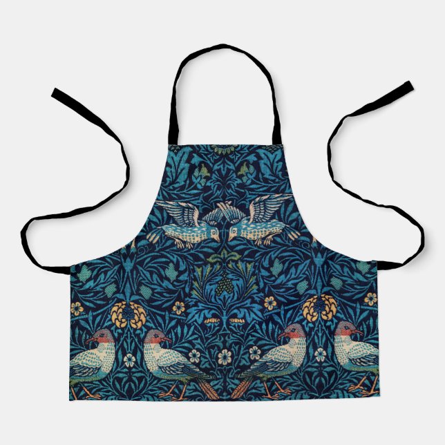 Delantal Ave virgen William Morris arte floral (Anverso)
