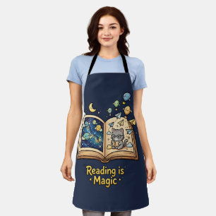 Delantal Aventura de Lectura Mágica - Diseño Kawaii de Libr