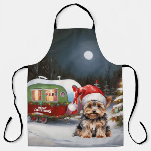 Delantal Aventura de los Navidades de la Caravana Terrier d