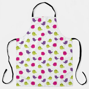 Delantal Aves alegres y coloridas