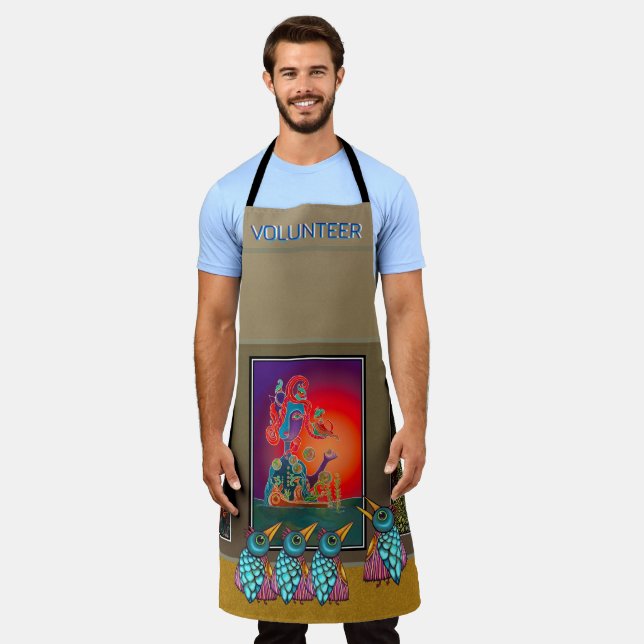 Delantal Aves En La Galería Impresa De Todo El Mundo (Gastado)