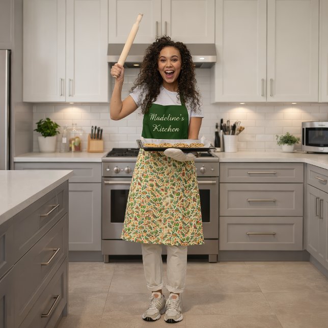 Delantal Aves estadounidenses boho personalizadas (USA Boho Birds apron)