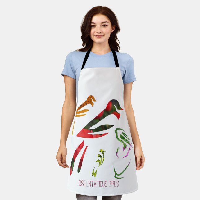 Delantal aves ostentosas (Gastado)