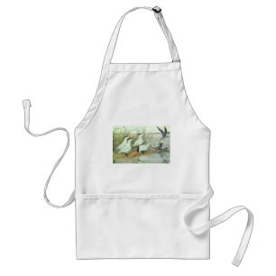 Delantal Aves playeras vintage en una marisma de Louis Fuer