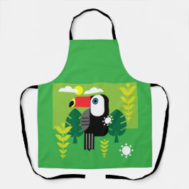 Delantal Aves Tropicales Turcas