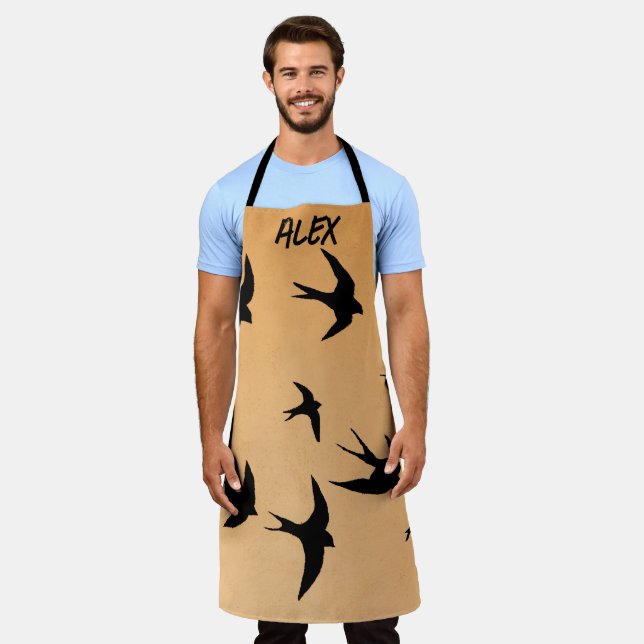 Delantal Aves voladoras Seagull Silhouette Sunset (Gastado)