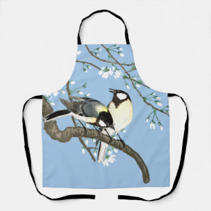 Delantal Aves y flores de cerezo Ohara Koson