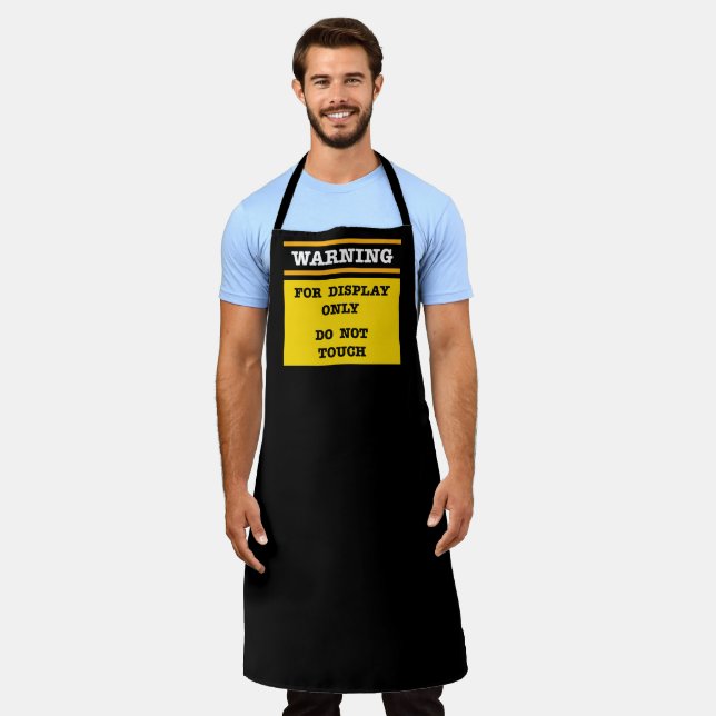 Delantal Aviso Sólo para mostrar No tocar (Gastado)