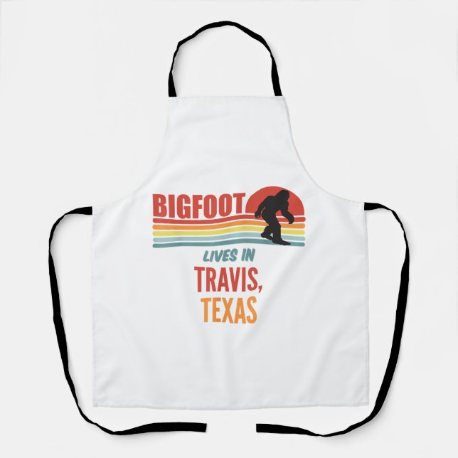 Delantal Avistamiento de Bigfoot en Travis Texas  (Anverso)
