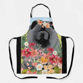 Delantal AWASH IN LIGHT Black - Blue Chow Dog