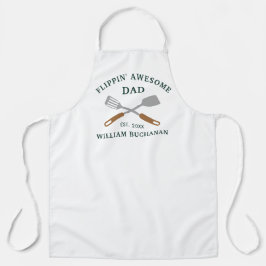 Delantal Awesome Dad BBQ Father Grilling Chef