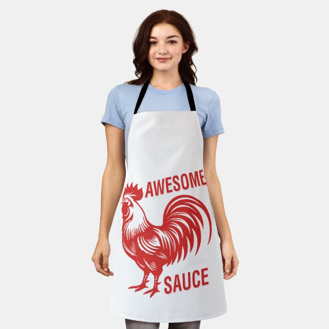 Delantal Awesome Sauce Rooster Funny (Gastado)