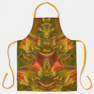 Delantal AXEL~ NAVIDADES ~ Oro verde rojo ~