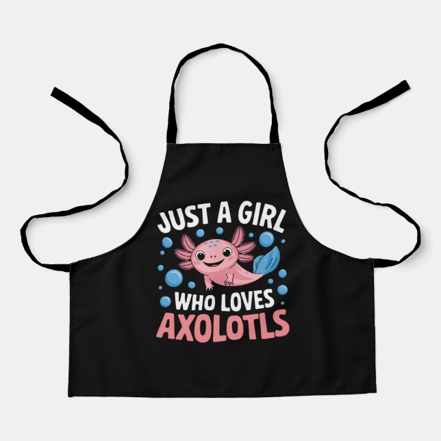 Delantal Axolotl Kawaii Es Sólo Un Chica Que Ama A Axolotls (Anverso)
