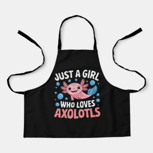 Delantal Axolotl Kawaii Solo Una Chica Que Ama Axolotls