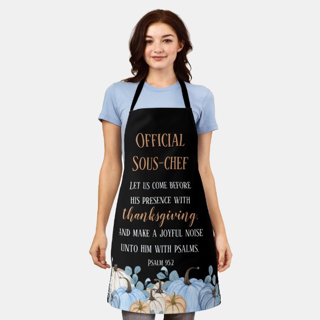 Delantal Ayudante de la cena de Acción de Gracias Sous-Chef (Gastado)