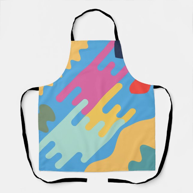 Delantal Azul, Abstract Kitchen Apron (Anverso)