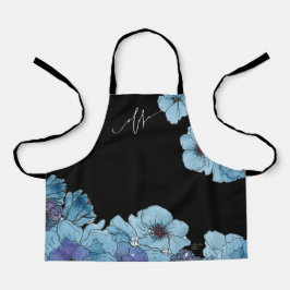 Delantal Azul Aloha Floral Apron