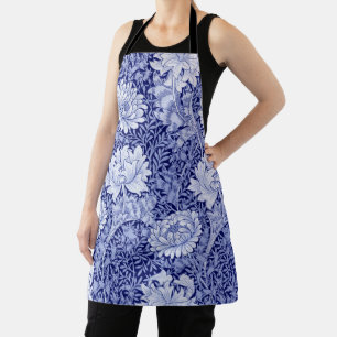 Delantal Azul crisantemo, William Morris