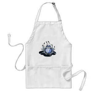 Delantal azul de la rana de Bull del sauce
