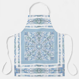 Delantal Azul de luz de encaje cerámico