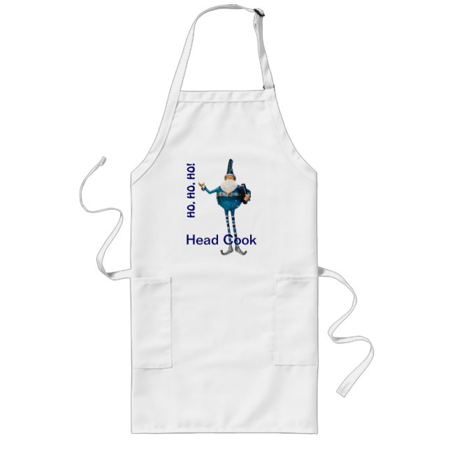 Delantal azul del navidad del padre (cocinero (Frente)