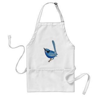 Delantal azul del pájaro