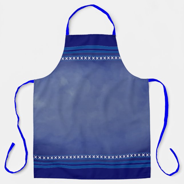 Delantal Azul escocés (Anverso)