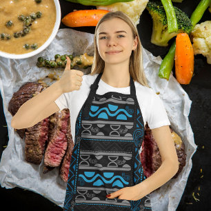 Delantal Azul étnico azteca