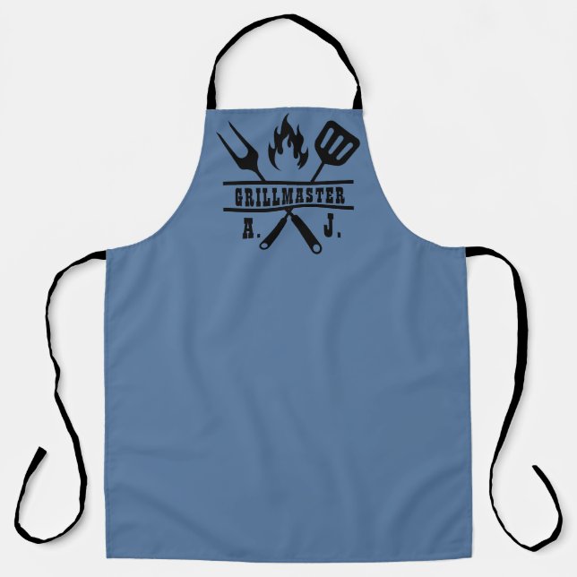 Delantal Azul Grillmaster BBQ (Anverso)