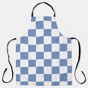 Delantal Azul/Gris y blanco controlados