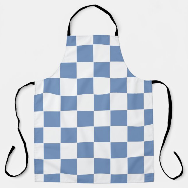 Delantal Azul/Gris y blanco controlados (Anverso)